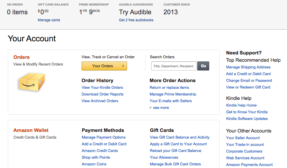 best my account page design