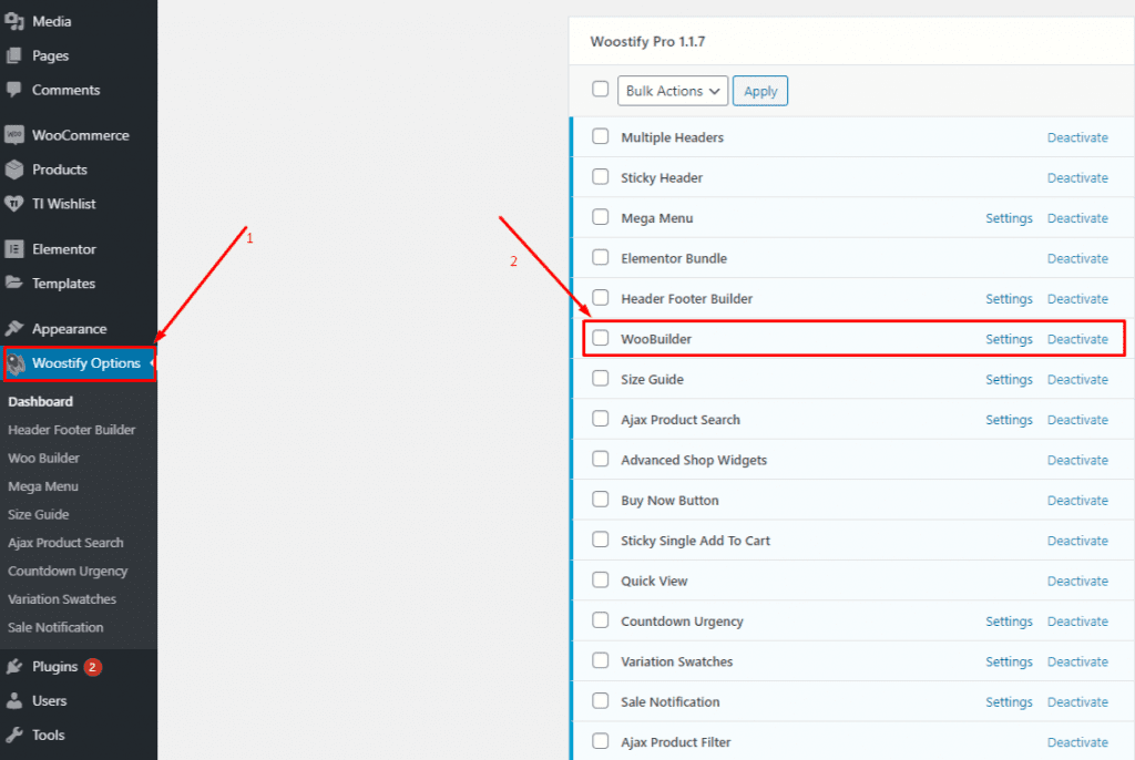 edit woocommerce my account page with WooBuilder