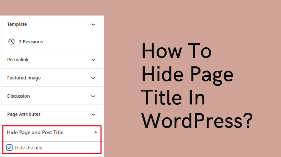 How To Insert Page Title In Wordpress