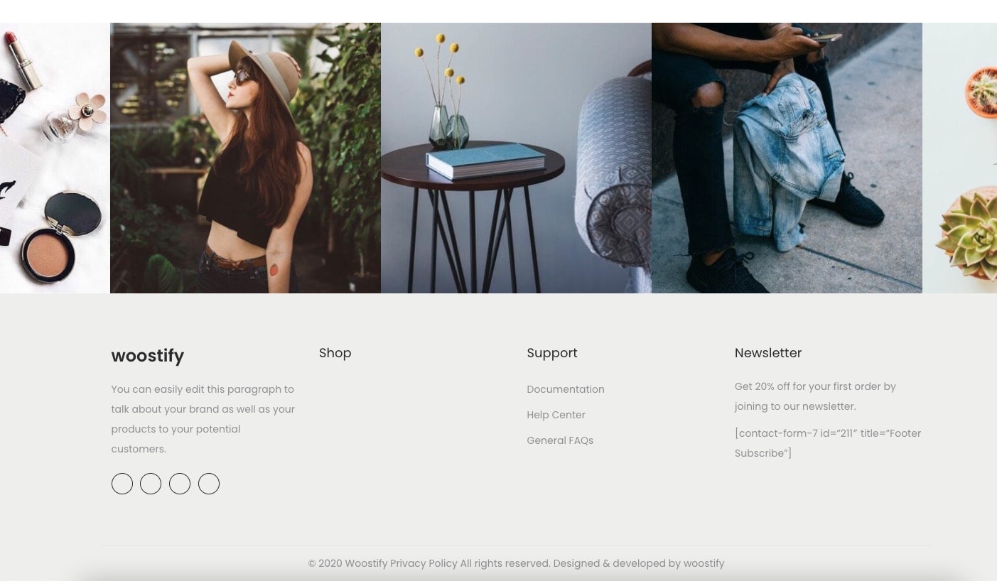 how-to-add-icons-in-the-footer-woostify-fast-free-woocommerce