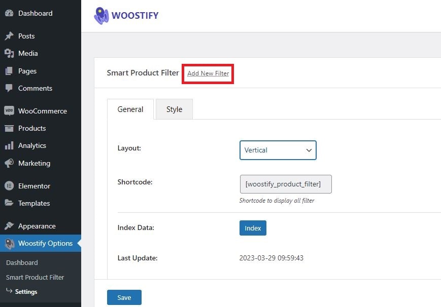 add WooCommerce product filters